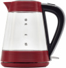 Чайник электрический Polaris PWK 1735CGL 1.7л. 2000Вт красный/черный (корпус: стекло)