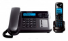 р/телефон dect panasonic kx-tg6451rut (серый металлик, трубка + проводной телефон)