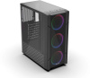 корпус для ПК без БП/ PC CASE HIPER XG301 POLARIS 2 (w/o PSU, USB+HD audio, 3*RGB front fan) BLACK