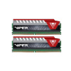 Модуль памяти PATRIOT Viper Elite Gaming DDR4 Общий объём памяти 16Гб Module capacity 8Гб Количество 2 2400 МГц 1.2 В красный PVE416G240C5KRD