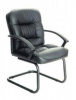 Кресло Бюрократ T-9908AXSN-Low-V черный кожа низк.спин. полозья металл