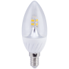 c4nv40elc ecola candle led 4,0w 220v e14 4000k 320° прозрачная свеча искристая точка (керамика) 98х37