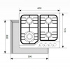 CHMI000191 Газовая варочная поверхность Lex GVS 640 IX нержавеющая сталь