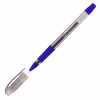 ручка гелев. pensan soft gel fine (2420/12blue) прозрачный d=0.5мм син. черн. игловидный пиш. наконечник линия 0.4мм резин. манжета