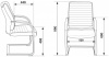 Кресло Бюрократ T-8010-LOW-V/IVORY на полозьях слоновая кость искусственная кожа