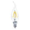 n4yw50elc ecola candle led 5,0w 220v e14 2700k 360° filament прозр. нитевидная свеча на ветру (ra 80, 100 lm/w) 125х37