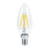 n4qv50elc ecola candle led premium 5,0w 220v e14 4000k 360° filament прозр. нитевидная свеча (ra 80, 100 lm/w, кп=0) 96х37