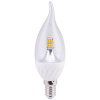 c4yw40elc ecola candle led 4,0w 220v e14 2700k 320° прозрачная свеча на ветру искристая точка (керамика) 125х37