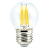 n7pw50elc ecola globe led premium 5,0w g45 220v e27 2700k 360° filament прозр. нитевидный шар (ra 80, 100 lm/w, кп=0) 68х45