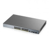 gs1350-26hp-eu0101f l2 коммутатор poe+ для ip-видеокамер zyxel gs1350-26hp, 24xge poe+, 2xcombo (sfp/rj-45), бюджет poe 375 вт, дальность передачи питания до 250 м, автоп