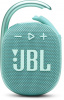 jblclip4teal jbl clip 4 портативная а/с: 5w rms, bt 5.1, до 10 часов, 0,24 кг, цвет бирюзовый