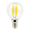 n4gw50elc ecola globe led 5,0w g45 220v e14 2700k 360° filament прозр. нитевидный шар (ra 80, 100 lm/w) 78х45