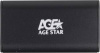 Внешний корпус SSD AgeStar 3UBMS1 mSATA USB 3.0 пластик/алюминий черный