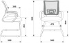 CH-695N-AV/OR/TW-11 Кресло Бюрократ CH-695N-AV оранжевый TW-38-3 сиденье черный TW-11 полозья металл черный