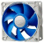 Вентилятор DEEPCOOL UF92 92x92x25мм Ultra silent (PWM, 60шт./кор, эластичная рамка, супертихий, синий, 2Ball) Retail BOX